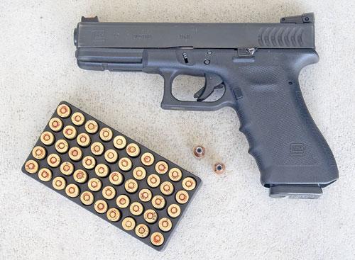 Typical Glock 17 police pistol holds 18 9mm cartridges and is issued with two more 17-round magazines, for a total of 52 rounds on officer's person. Why should armed citizen face the same criminals as cops, with less firepower?
